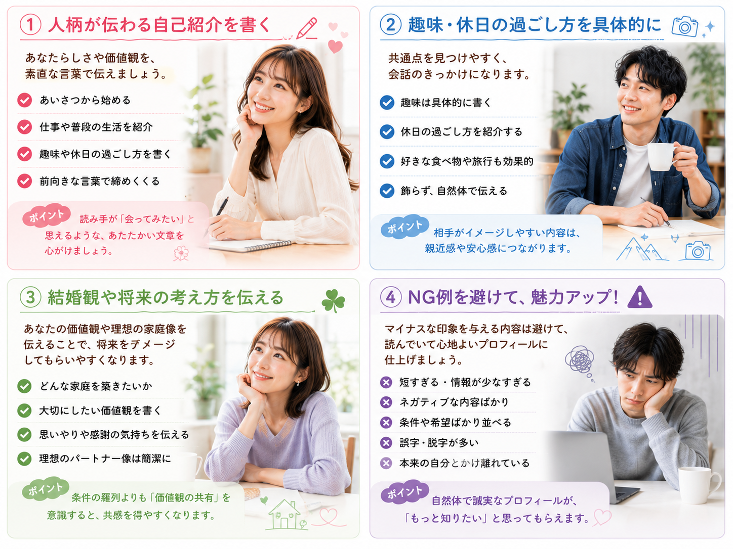 【専用】dama＊自己紹介文読んでください 様 婚活辞典 No.0006】プロフィールの書き方｜「会ってみたい」と思われる